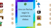 En esta propuesta trabajaremos conciencia fonológica, más específicamente segmentación silábica.  Los niños deberán separar en sílabas los nombres de los dibujos y unirlos con la cantidad de sílabas correspondientes. DESCARGAR […]