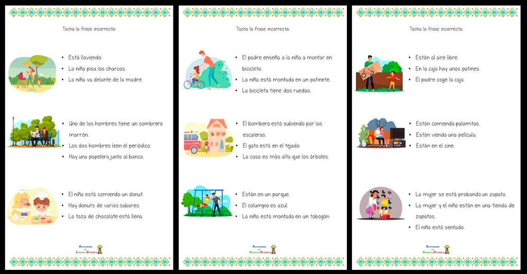 Nuevas fichas de comprensión lectora. El objetivo de la siguiente actividad es trabajar la comprensión lectora de frases cortas relacionadas con un dibujo. La comprensión lectora a es la capacidad […]