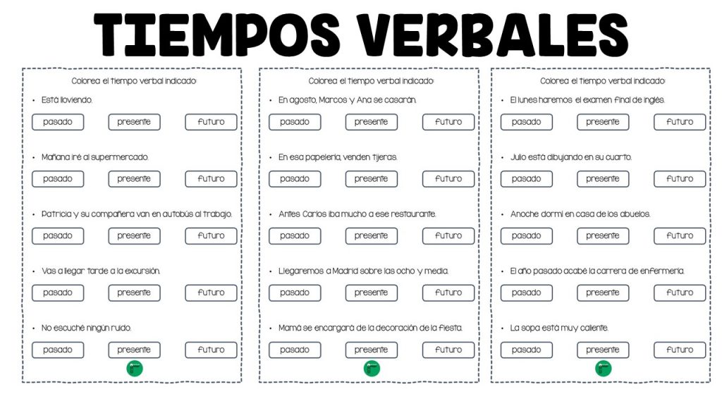 A la hora de conjugar los verbos nuestros alumnos pueden encontrar dificultades provocadas por la confusión con el tiempo, persona y número, por ello actividades como ésta pueden ayudar al […]