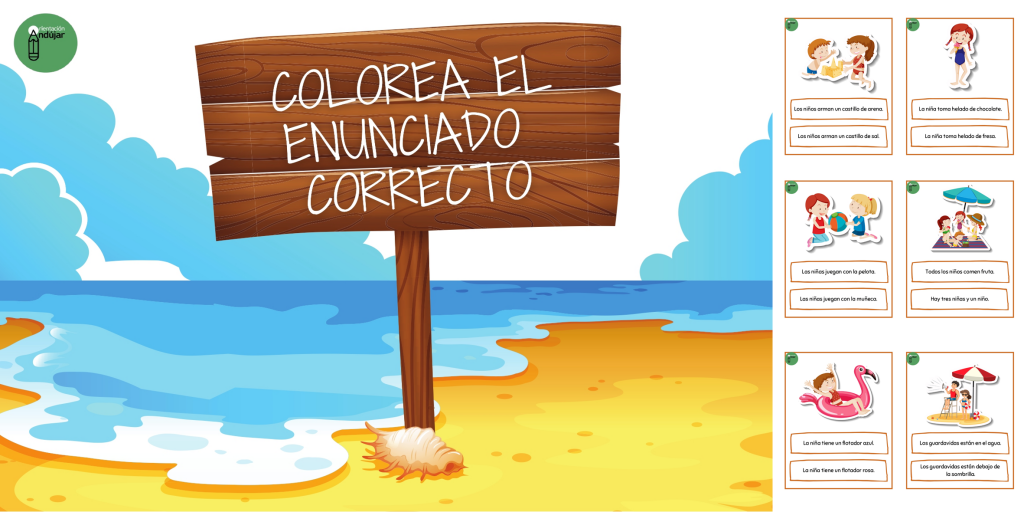 Os hemos preparado estas bonitas fichas veraniegas para trabajar comprensión lectora.  Los niños observarán cada imagen y colorearán el enunciado correcto entre las dos opciones.  Trabajaremos lectura, comprensión, atención y […]