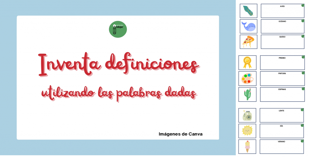 En esta actividad ofreceremos a los niños una imagen y una palabra. Con esa palabra deberán escribir una definición para el objeto.  Trabajaremos semántica, vocabulario y expresión escrita.  DESCARGAR EL […]