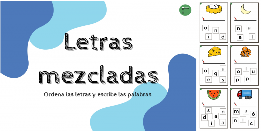 Os hemos preparado estas geniales fichas para trabajar lectoescritura.  En cada una, los niños deberán ordenar las letras y escribir las palabras correctamente.  Contiene distintos niveles de complejidad: palabras de […]