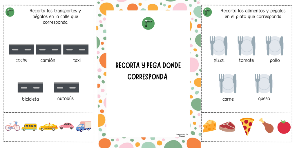 En esta oportunidad os compartimos esta propuesta super completa para trabajar vocabulario, lectura, praxias y atención.  Los niños deben leer las palabras, buscar la imagen que la representa, recortarla y […]