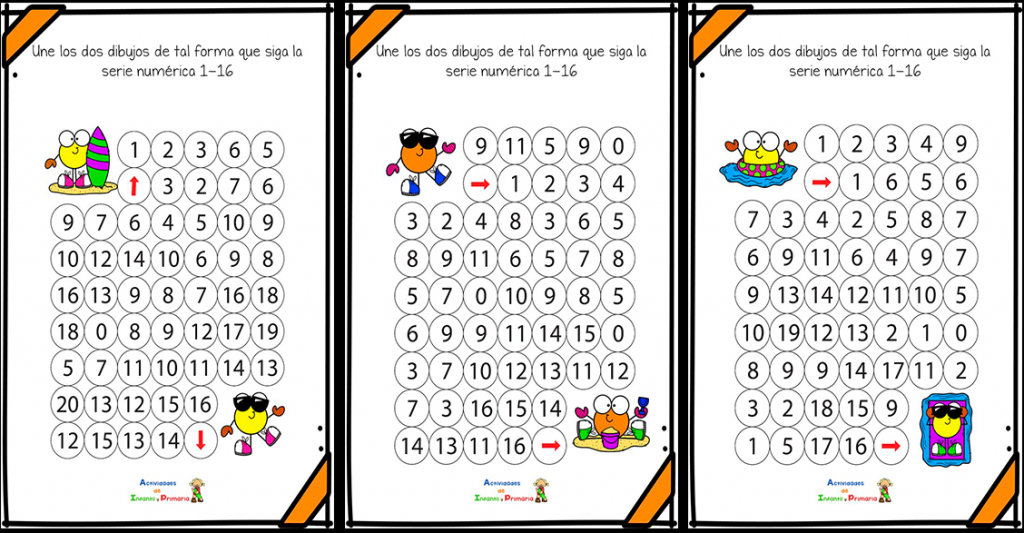 Los laberintos numéricos son un excelente recurso ya que además de ejercitar la atención permite trabajar la competencia matemáticas a través de las series numéricas. Os compartimos esta completa colección […]