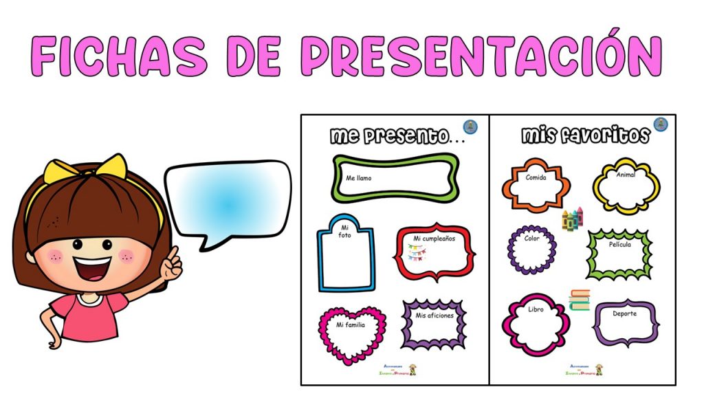 Fichas de presentación para la vuelta al cole Os dejamos estas divertidas y decoradas fichas de recogida de información especialmente pensadas para infantil y primeros cursos de primaria