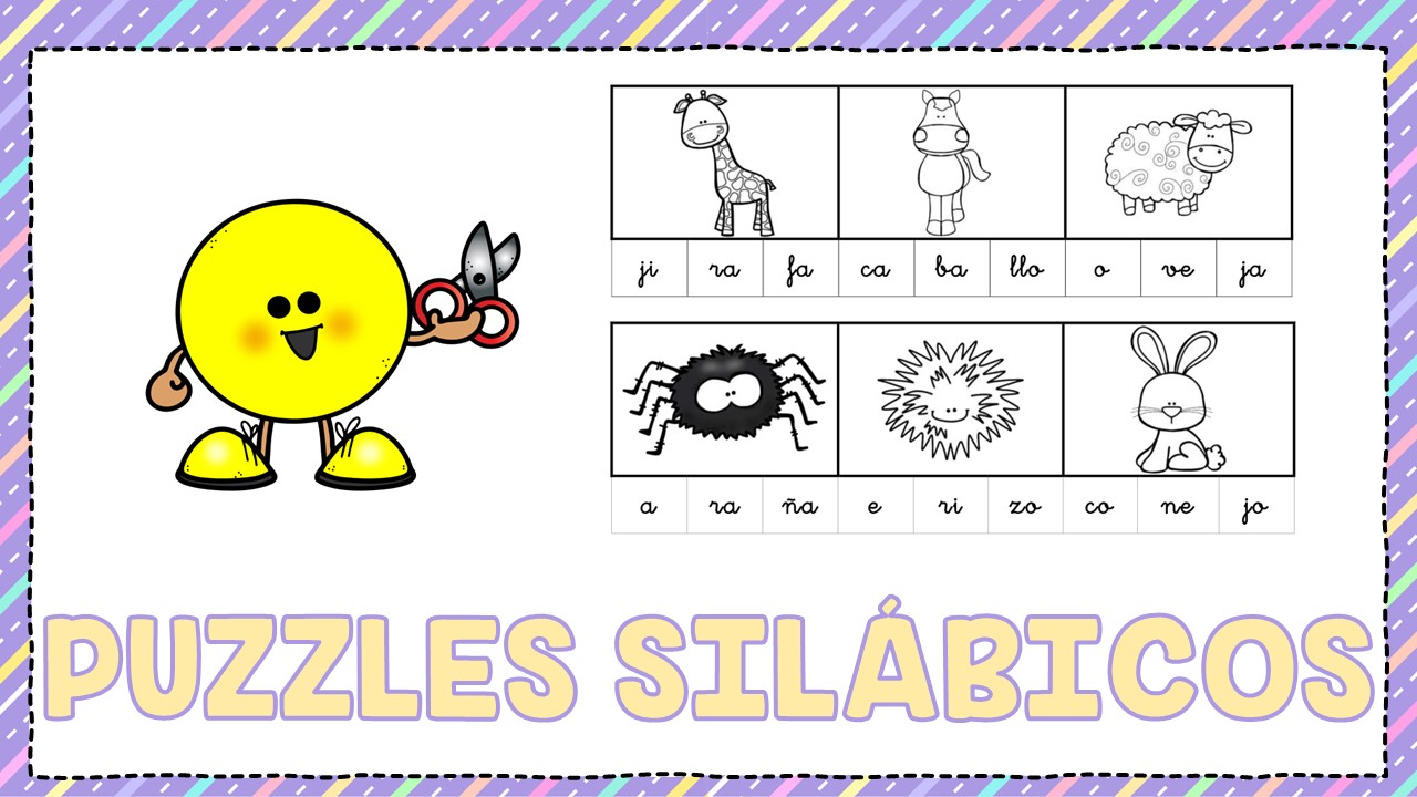 Divertidos puzzles silábicos con vocabulario de animales - Orientacion ...