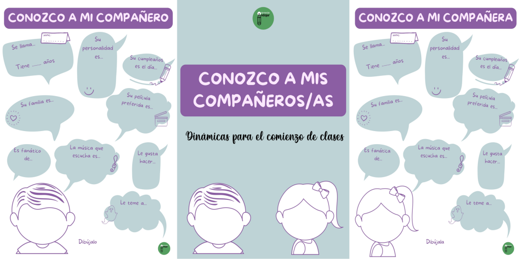 Os compartimos esta divertida dinámica para los primeros días de clases.  Un juego para conocerse entre compañeros/as. A cada alumno le tocará por sorteo un compañero y deberá completar la […]