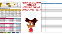 FICHA DE ALUMNO EDITABLE REGISTRO FALTAS CURSO 2022 -2023 FICHA DE ALUMNO REGISTRO FALTAS CURSOS 2022 -2023 FICHA DE ALUMNO REGISTRO FALTAS CURSOS 2022 -2023