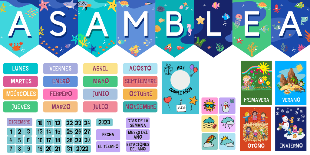 Os hemos preparado una preciosa asamblea para infantil. Este espacio permitirá que los niños reconozcan: día, mes y año estación el tiempo del día cumpleaños de los compañeros Los maestros […]