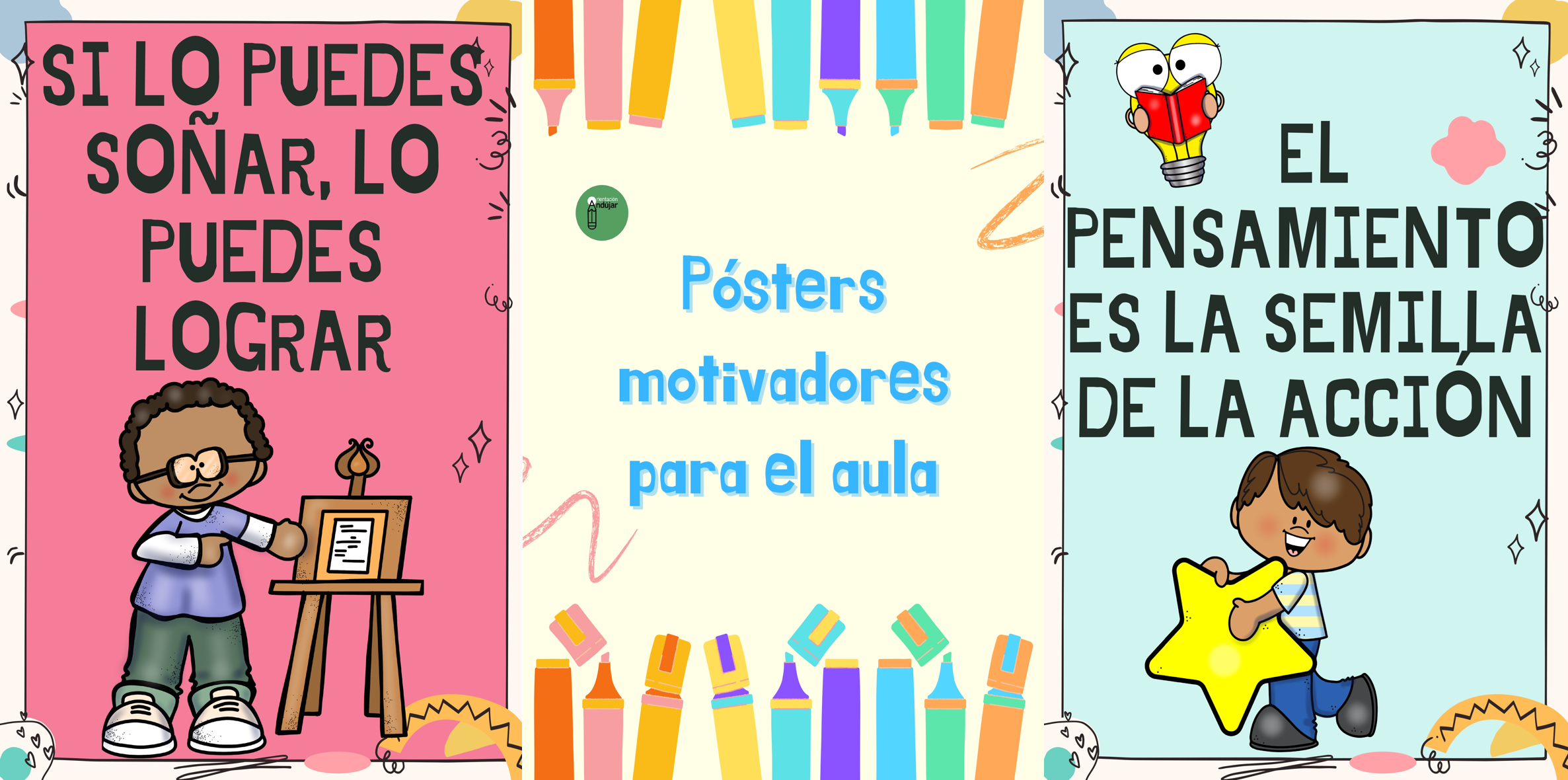 Preciosos carteles de bienvenida «Vuelta al cole»