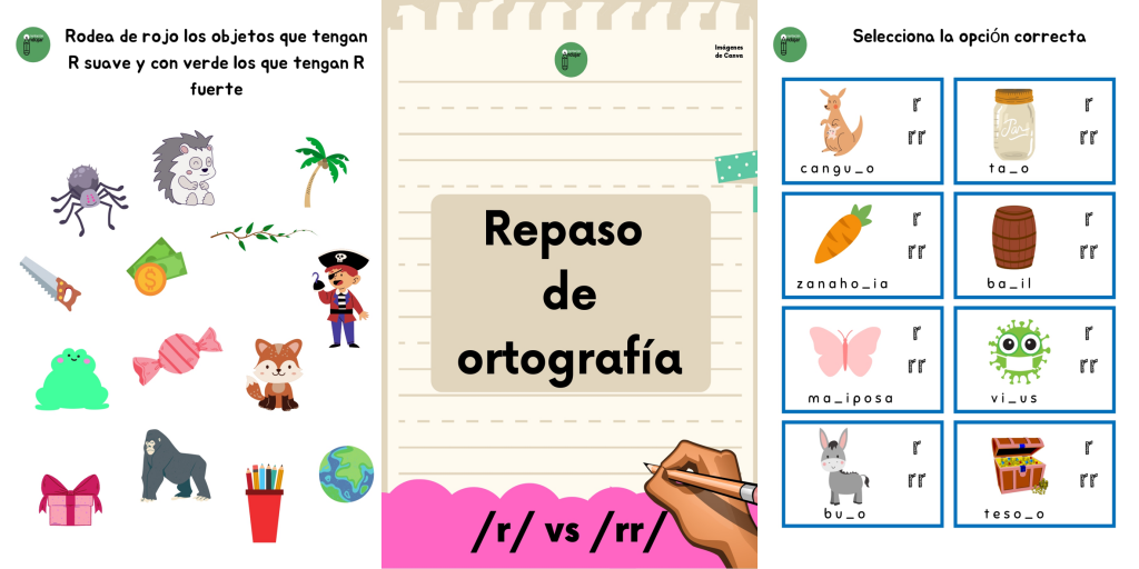 Os compartimos este nuevo repaso de ortografía, en esta ocasión del grafema R. Los niños deberán distinguir entre r suave, r fuerte y rr en consignas para completar palabras, buscar […]