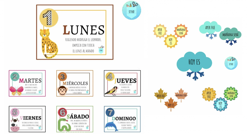 s hemos compartido estas divertidas actividades para colorear y aprender nuestras primeras poesías, relacionadas con los días de la semana. Con ellas podemos posteriormente decorar nuestras clases. Los Días de la […]