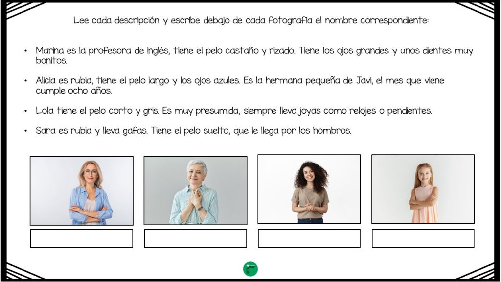 La siguiente actividad está pensada para ejercitar la comprensión lectora  a través de las descripciones de personas a partir de fotografías reales. Describir es explicar, de forma detallada y ordenada, […]