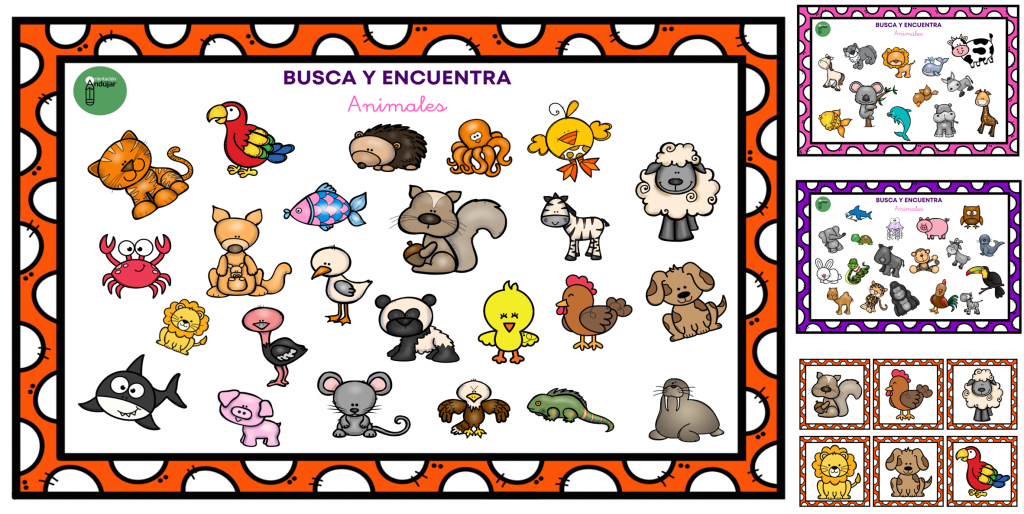 Con este super Busca y encuentra tus peques podrán jugar y a la vez fortalecer la atención y percepción visual.  Un recurso mega divertido para aprender los animales, con tres […]