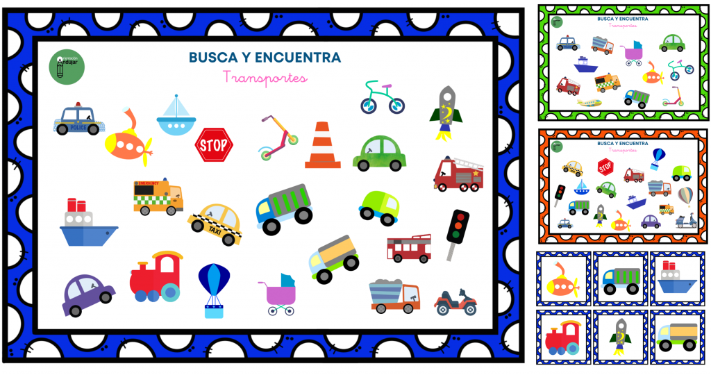 Otro divertido lince para vuestra colección, esta vez sobre MEDIOS DE TRANSPORTES.  Los niños deben tomar una tarjeta y buscar esa imagen en el tablero. Trabajaremos atención, percepción visual y […]