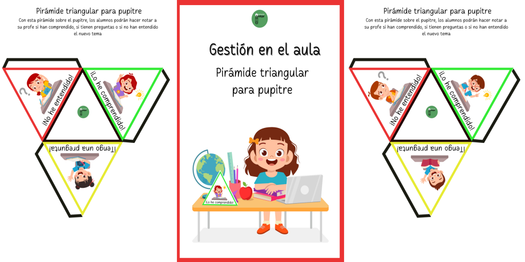 Con esta fantástica pirámide podrás saber cómo se encuentran tus alumnos frente a la nueva clase que le has brindado.  Cada uno tendrá una pirámide triangular sobre su banco y […]