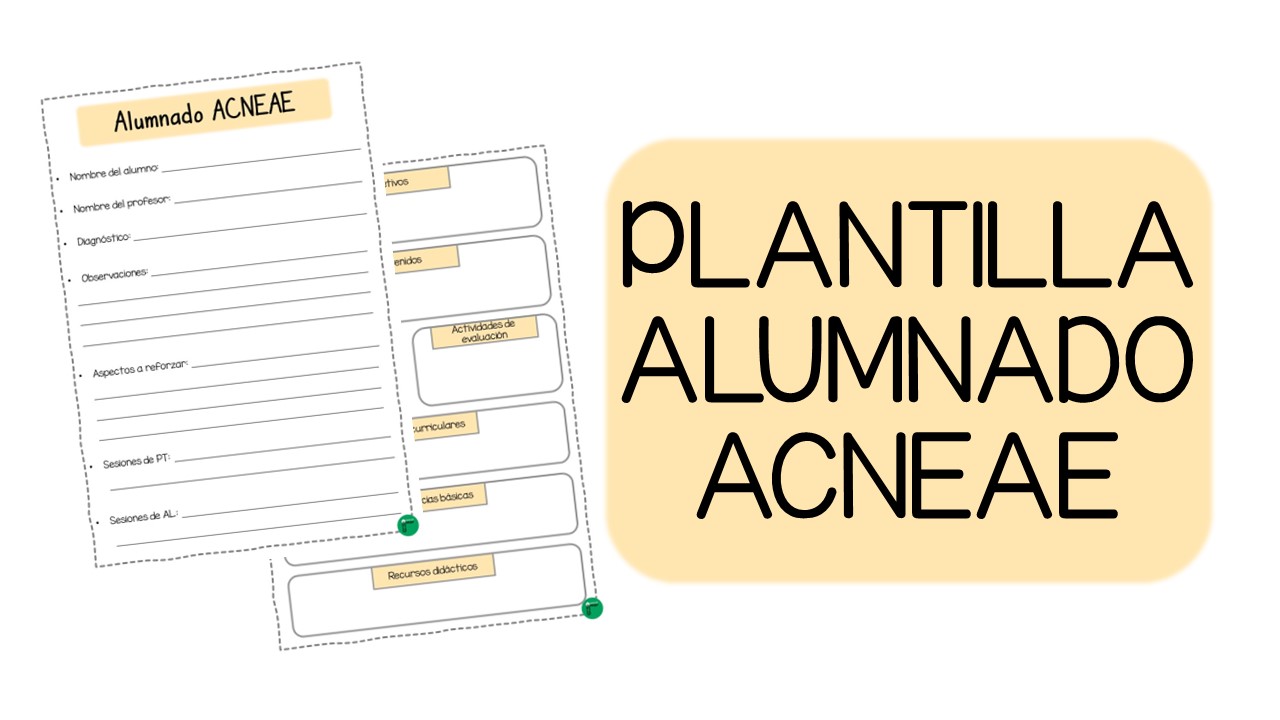 Tabla Neae Ejemplo de plantilla alumnado ACNEAE - Orientacion Andujar