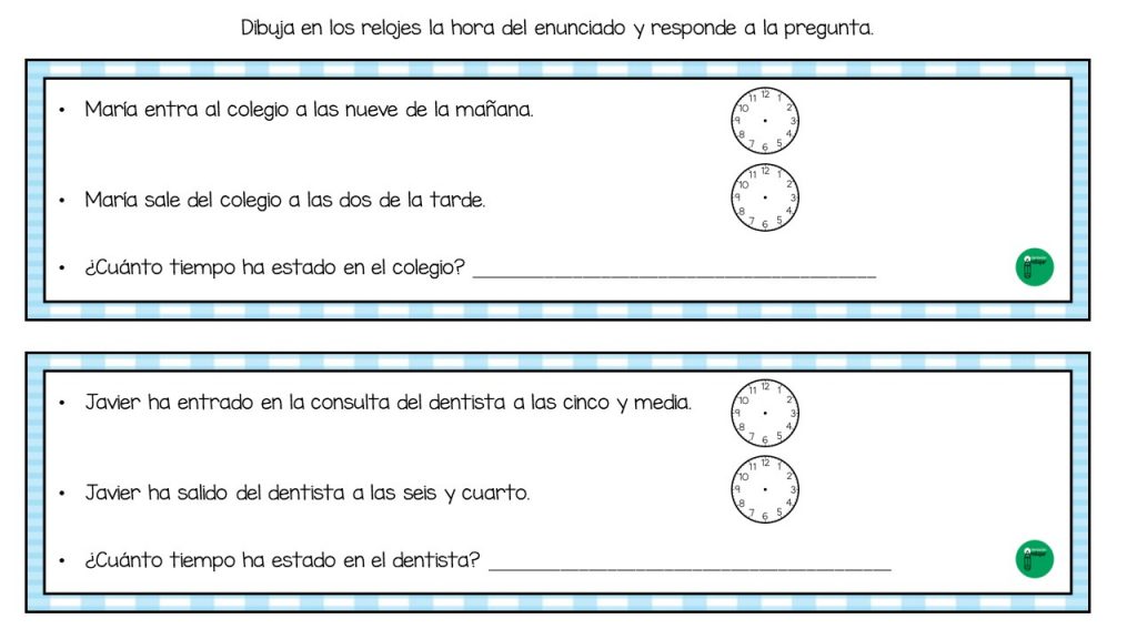 La siguiente actividad tiene como objetivo el aprendizaje de las horas en los relojes analógicos, algo que puede resultar complicado a nuestros alumnos. Aprender las horas del reloj es un proceso […]