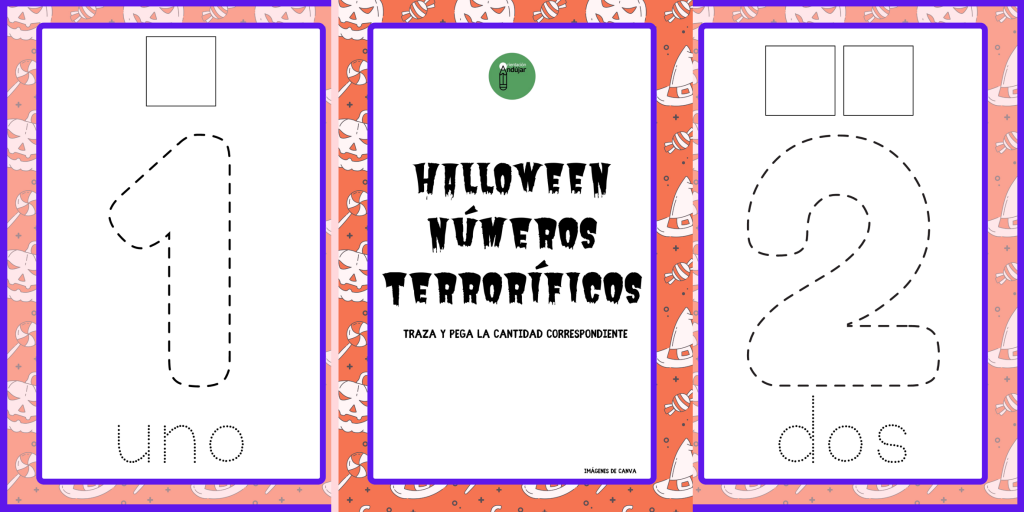 Os traemos estas super láminas para practicar los números, cantidades y grafomotricidad con motivo de Halloween.  Los niños deben trazar los números y sus nombres del 0 al 9 y […]