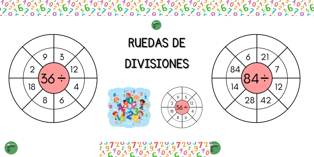 Hoy os compartimos esta actividad para trabajar las divisiones.  Se trata de dividir el número del centro de la rueda por todos los que lo rodean.  Son muy sencillas de […]