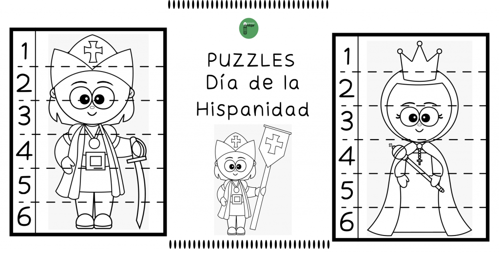 Os compartimos estos bonitos puzzles de seis piezas sobre el Día de la Hispanidad.  Los niños pueden armarlos siguiendo el orden del 1 al 6 y luego colorearlos.  Pueden describir […]