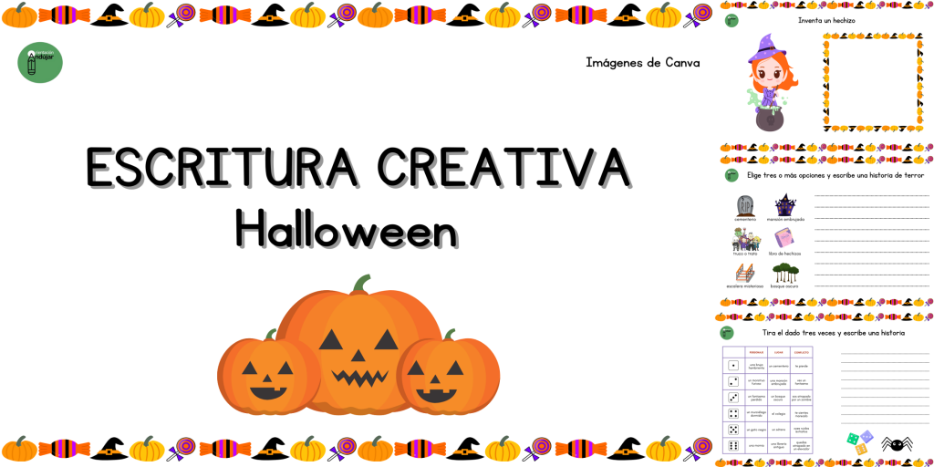 Hoy les traemos bonitas propuestas para fomentar la escritura creativa con motivo de Halloween.  Tira el dado y cuenta una historia, realiza descripciones, crea hechizos, diseña tu monstruo, inventa historias […]