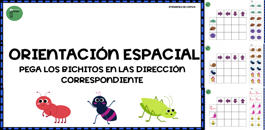 Con este recurso podrás trabajar la atención, orientación espacial y lateralidad.  Los niños deben recortar y pegar en el tablero los bichitos en la dirección que señalan las flechas: mirando […]