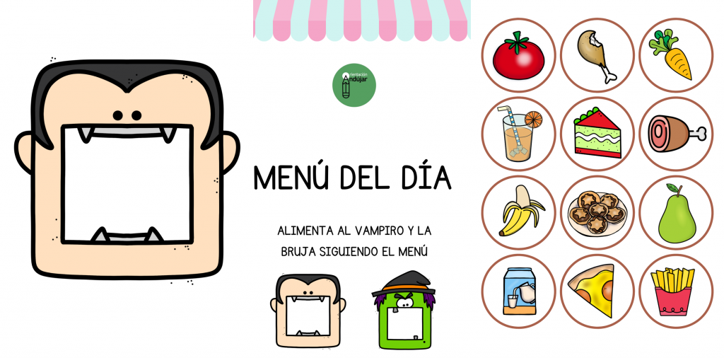 Con esta actividad trabajaremos comprensión lectora de palabras, vocabulario y resolución de mandatos de selección y ejecución. Los niños deben elegir el vampiro o la bruja, tomar una carta del […]