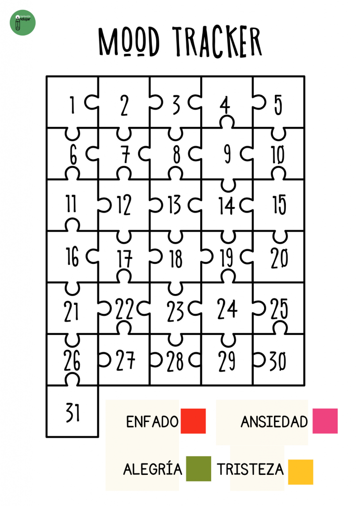 Colección bonitos mood trackers para todo el año - Orientacion Andujar