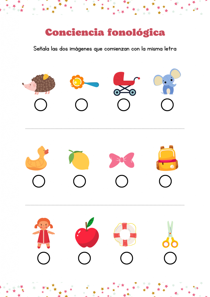 Conciencia fonológica: Identificamos el fonema inicial - Actividades de ...