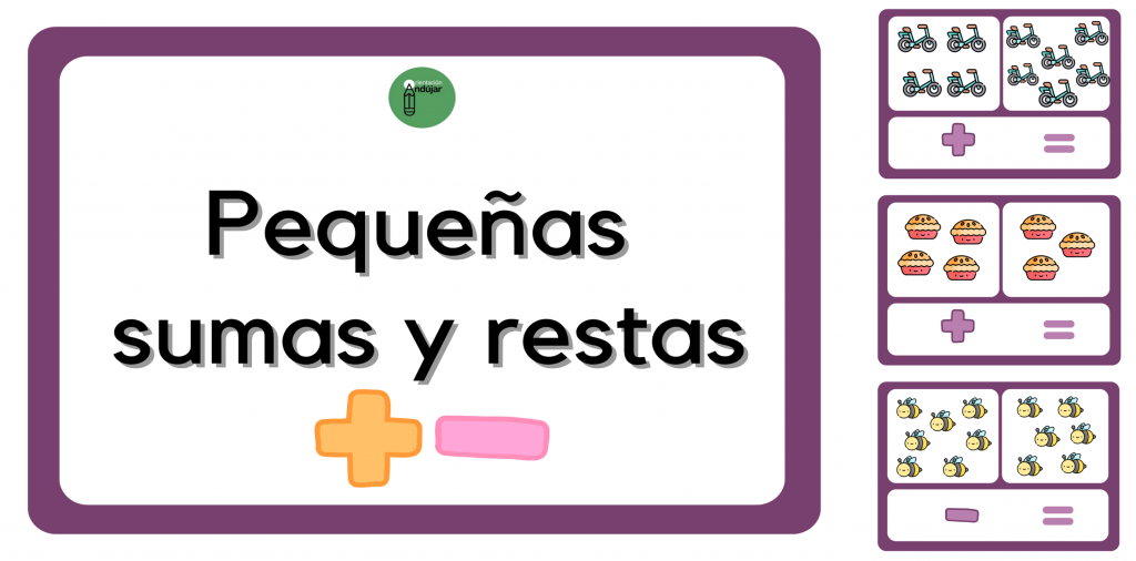 Os hemos preparado estas fichas para que puedas crear tu librito de pequeñas sumas y restas.  Los niños deben contar los dibujos, escribir las cantidades y resolver la operación.  Las […]