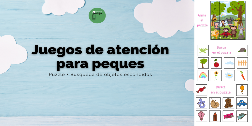 Os traemos dos divertidos juegos para los peques con los que podrás reforzar la atención, la discriminación visual, la concentración y la motricidad fina.  Primero deberán armar el bonito puzzle […]