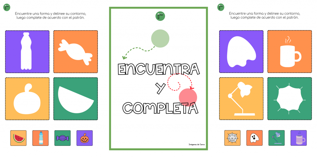 Os traemos este genial juego para reforzar la atención, discriminación visual y grafomotricidad.  En cada ficha debemos asociar cada silueta a un objeto y completar la imagen para que quede […]