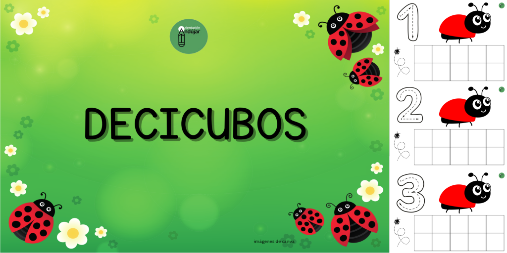 Trabajamos los números del 1 al 10 con estos bonitos decicubos con temática de mariquitas.  Los decicubos son tablas, de dos filas y cinco columnas, que el niño debe, entre […]