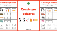 Trabajaremos conciencia silábica y lectoescritura con esta divertida actividad.  La tarea consiste en observar las imágenes, recortar las sílabas, formar las palabras y escribirlas.  Las palabras son bisilábicas.  Ejercitamos también […]