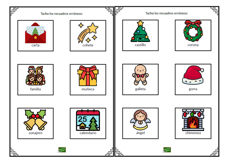 Os dejamos este recurso para trabajar la atención y la lectura en los más pequeños. La actividad consiste en observar el dibujo navideño, leer la palabra de abajo y pensar […]