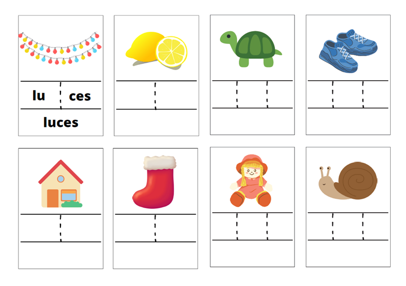 Para trabajar la conciencia silábica y la conciencia léxica de los más pequeños, os dejamos estas divertidas tarjetas en las que tendremos que observar cada dibujo y escribir las sílabas […]