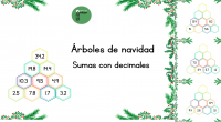 Hoy os traemos estos magníficos árboles navideños para completar en el área de matemáticas.  Los niños deben resolver las sumas con decimales desde abajo hacia arriba hasta completar el árbol.  […]