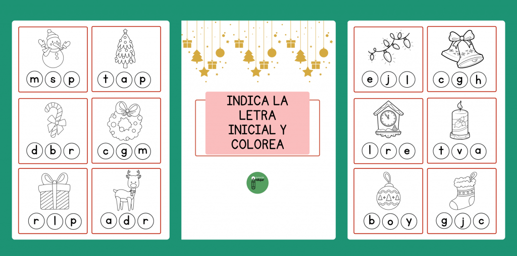 Con este recurso podrás trabajar discriminación auditiva y conciencia fonológica con tus alumnos con motivo Navidad.  Deben señalar la letra inicial de cada imagen y colorearla.  DESCARGAR EL ARCHIVO EN […]