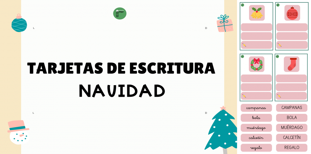 Hoy os compartimos estas bonitas tarjetas de escritura con vocabulario navideño.  En cada una, los niños deben buscar el nombre de la imagen escrito en cursiva y en imprenta y […]