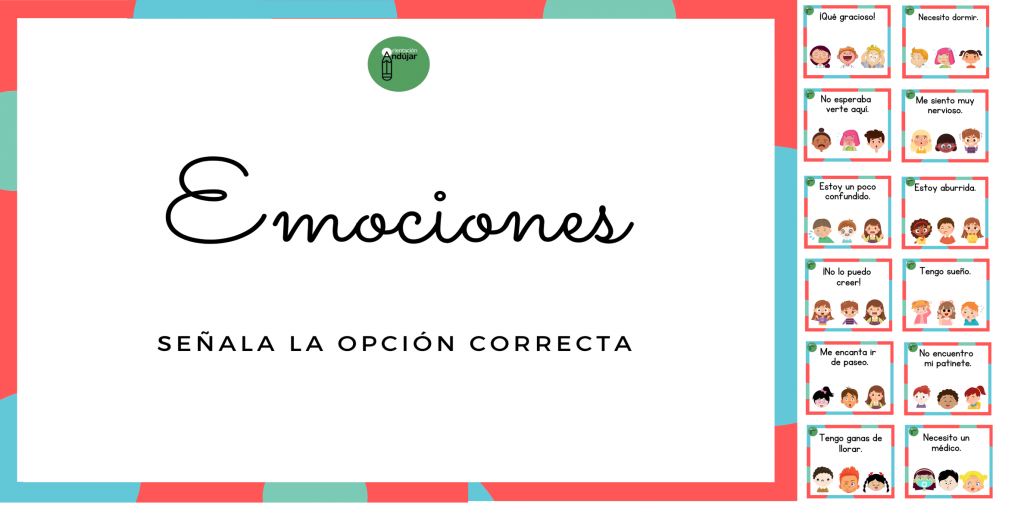 Os traemos otra propuesta interesante para trabajar educación emocional.  Los niños deben leer la frase y seleccionar la emoción más acorde para cada ocasión.  En cada caso deberán reconocer e […]