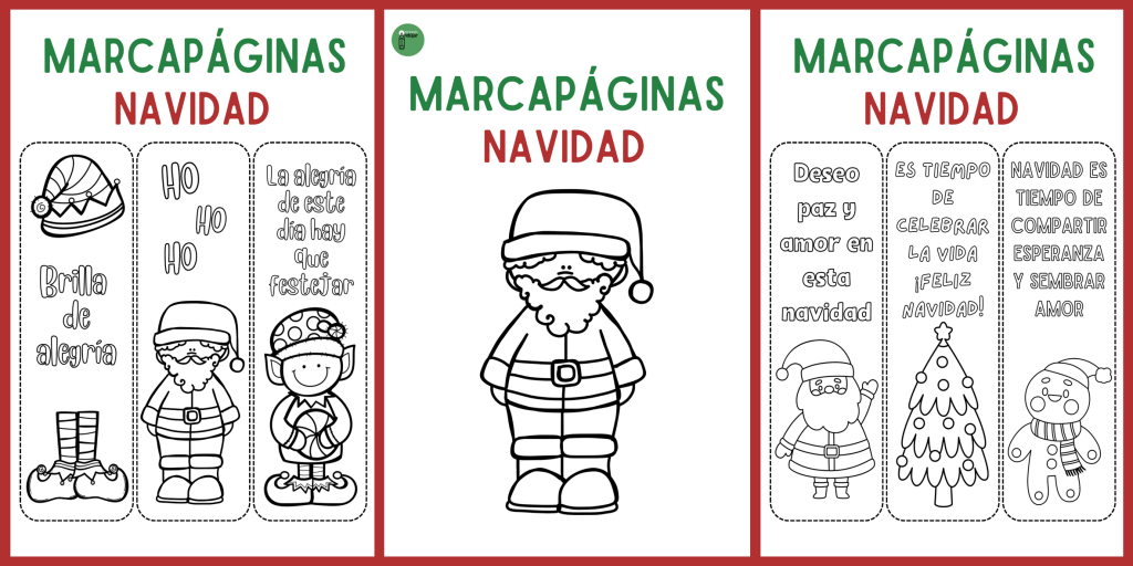 Os hemos preparado estos bonitos marcapáginas para colorear con temática navideña.  Cada uno tiene un dibujo y una frase, ideales para regalarse entre compañeros del aula.  Contiene varios diseños para […]