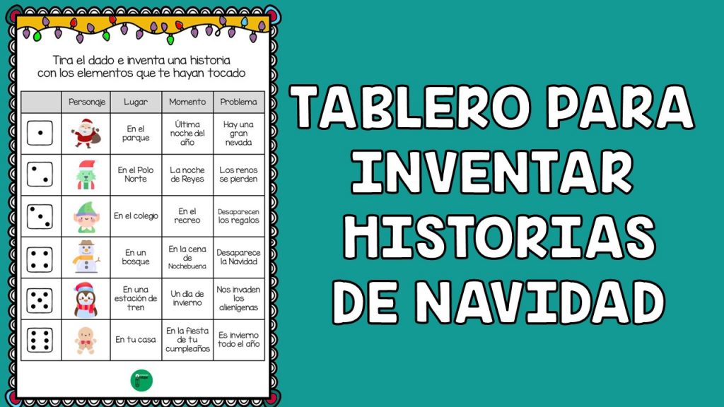 Divertido juego para ejercitar la escritura creativa a través de divertidas historias de Navidad. El alumno debe tirar el dado cuatro veces, una para el personajes, otra para el lugar, […]