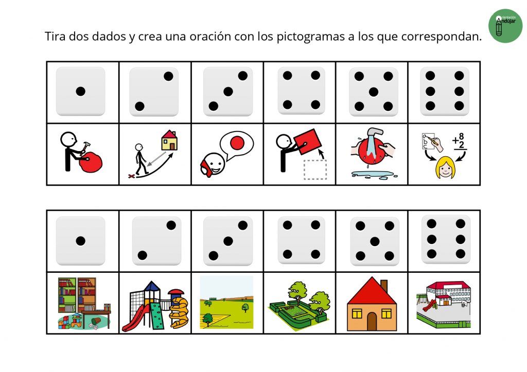 Os dejamos un divertido recurso para trabajar la lectoescritura en el alumnado con pictogramas.  En cada ficha el alumnado tiene que tirar dos dados y seleccionar los pictogramas según el […]