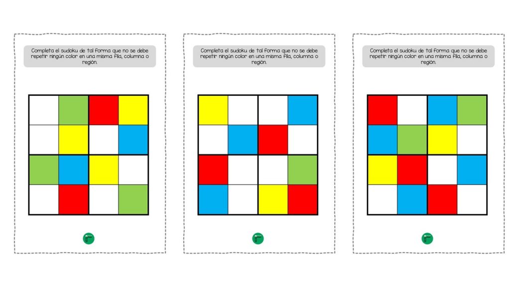 Lo sudokus de colores son una variación del popular rompecabezas lógico Sudoku en el que los números se reemplazan con colores. El objetivo es llenar una cuadrícula con colores de […]