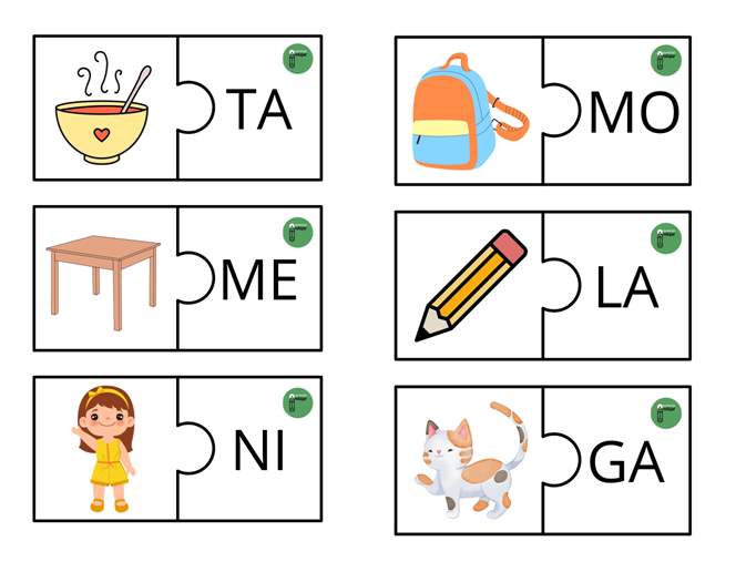 Para aprender las sílabas, os dejamos estos divertidos puzzles de dos piezas, para reconocer la primera sílaba de cada palabra. La conciencia silábica facilita que el alumnado encuentre relación entre […]
