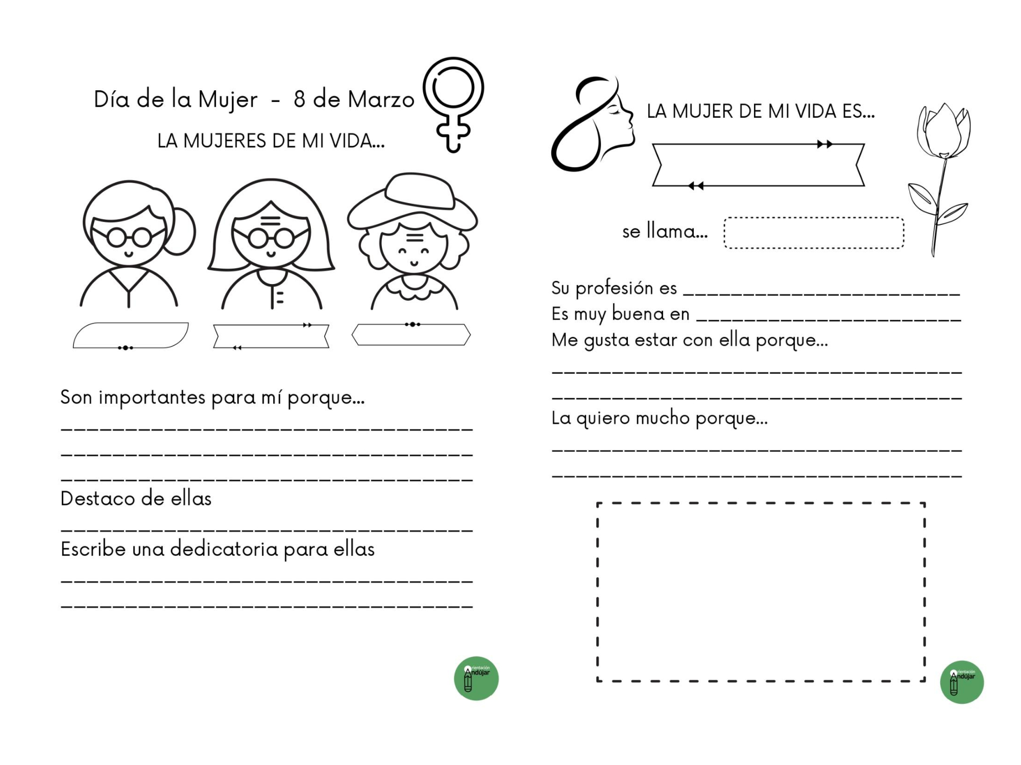 Las mujeres de mi vida DÍA DE LA MUJER Orientacion Andujar