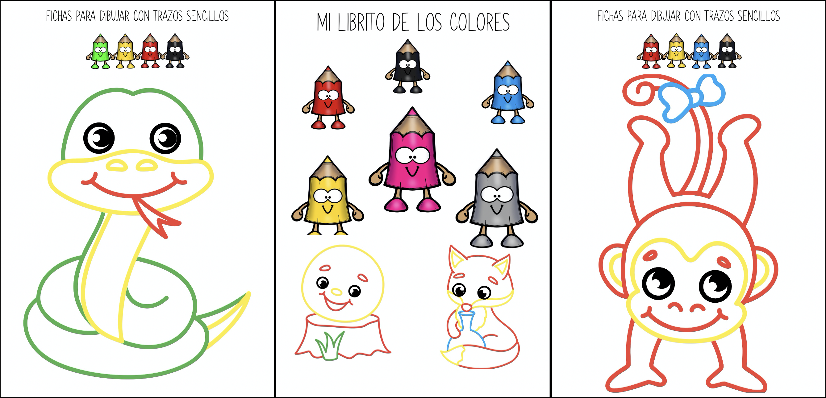 Reconocimiento De Colores Para Niños. Colorea Todo El Dibujo Que