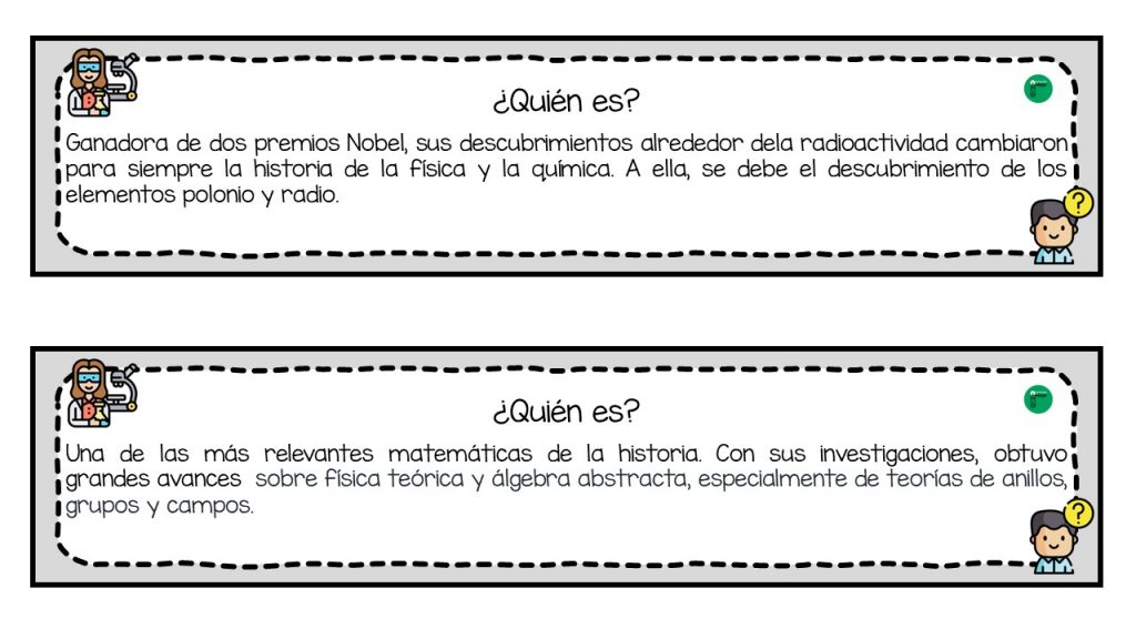 EL próximo 11 de febrero se celebra el Día Internacional de la Mujer y la Niña en la Ciencia y para trabajar este tema en clase, os propongo el siguiente […]