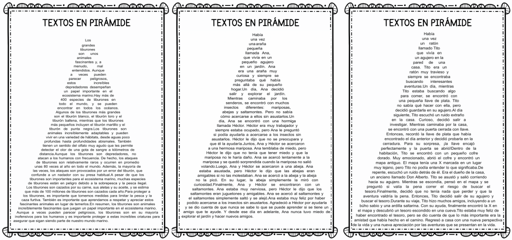 Los textos en forma de pirámide, también conocidos como textos piramidales, son una técnica de escritura que puede mejorar la velocidad lectora. Esta técnica se utiliza comúnmente en el periodismo […]